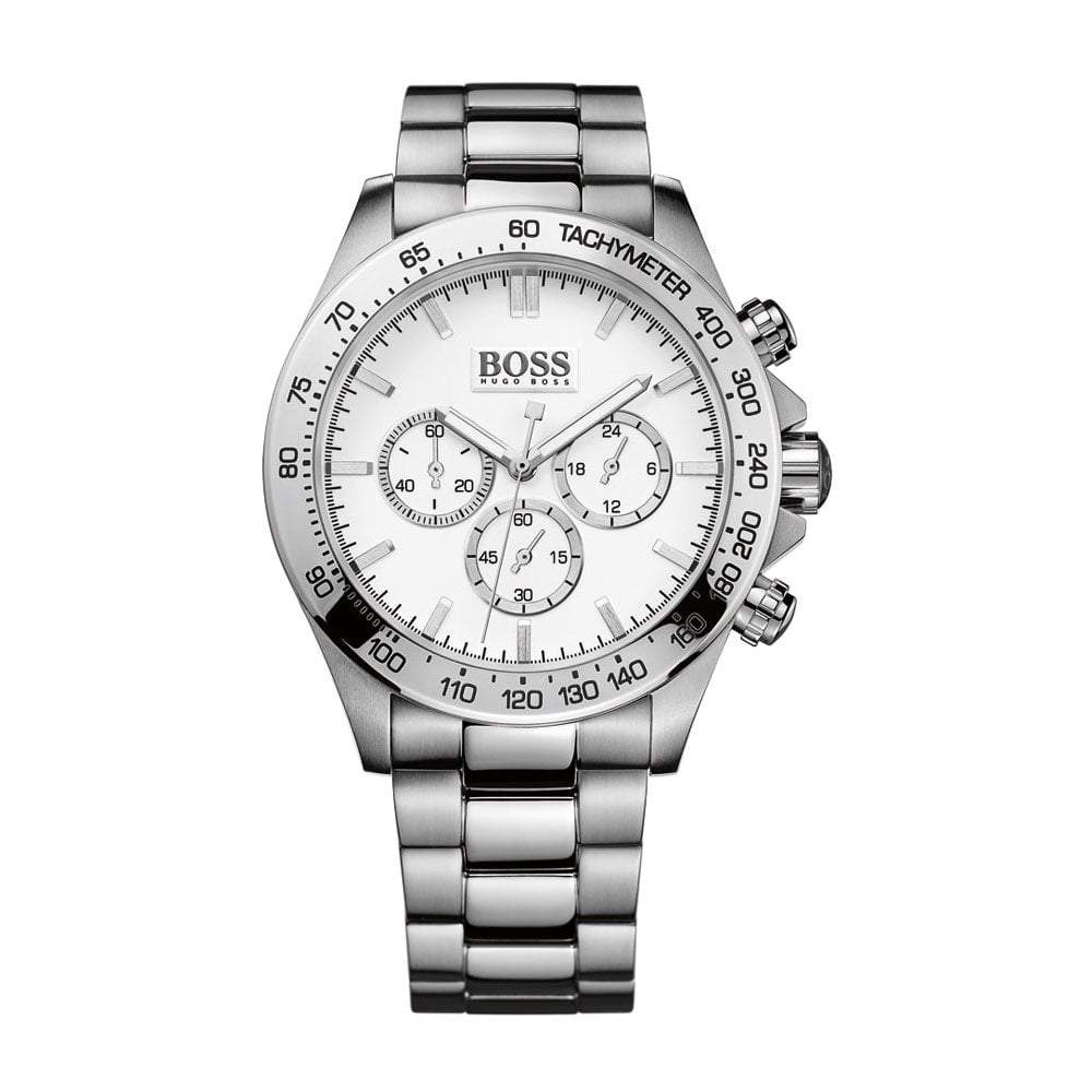 Hugo Boss Herrenuhr Chronograph Ikon Silber HB1512962