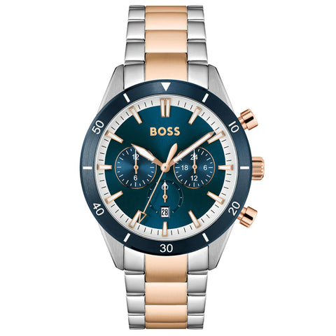 Hugo Boss Herren-Chronograph 1513937 Santiago, zweifarbig