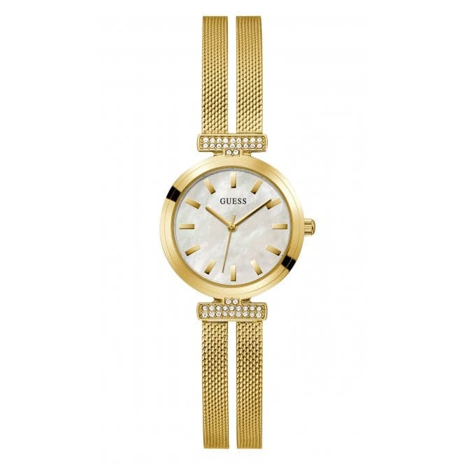 Orologio da donna Array in acciaio inossidabile con maglia color oro GW0471L2