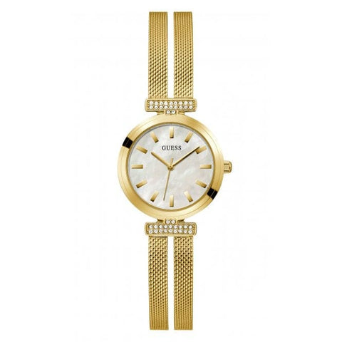 Ladies Array Stainless Steel Mesh Gold Tone Watch GW0471L2