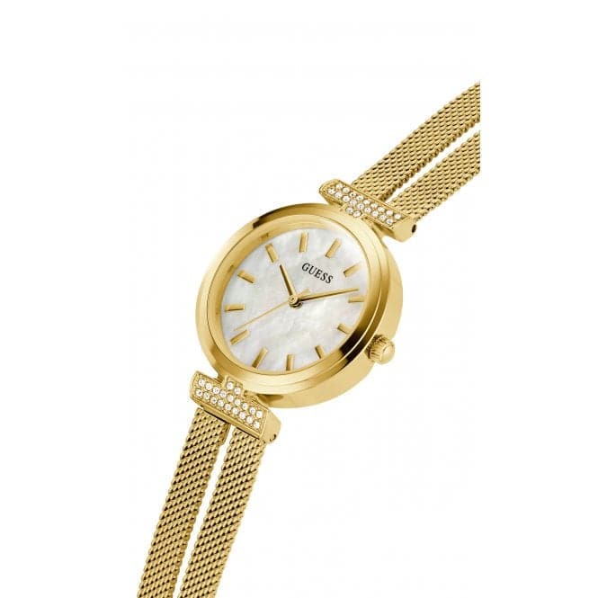 Orologio da donna Array in acciaio inossidabile con maglia color oro GW0471L2