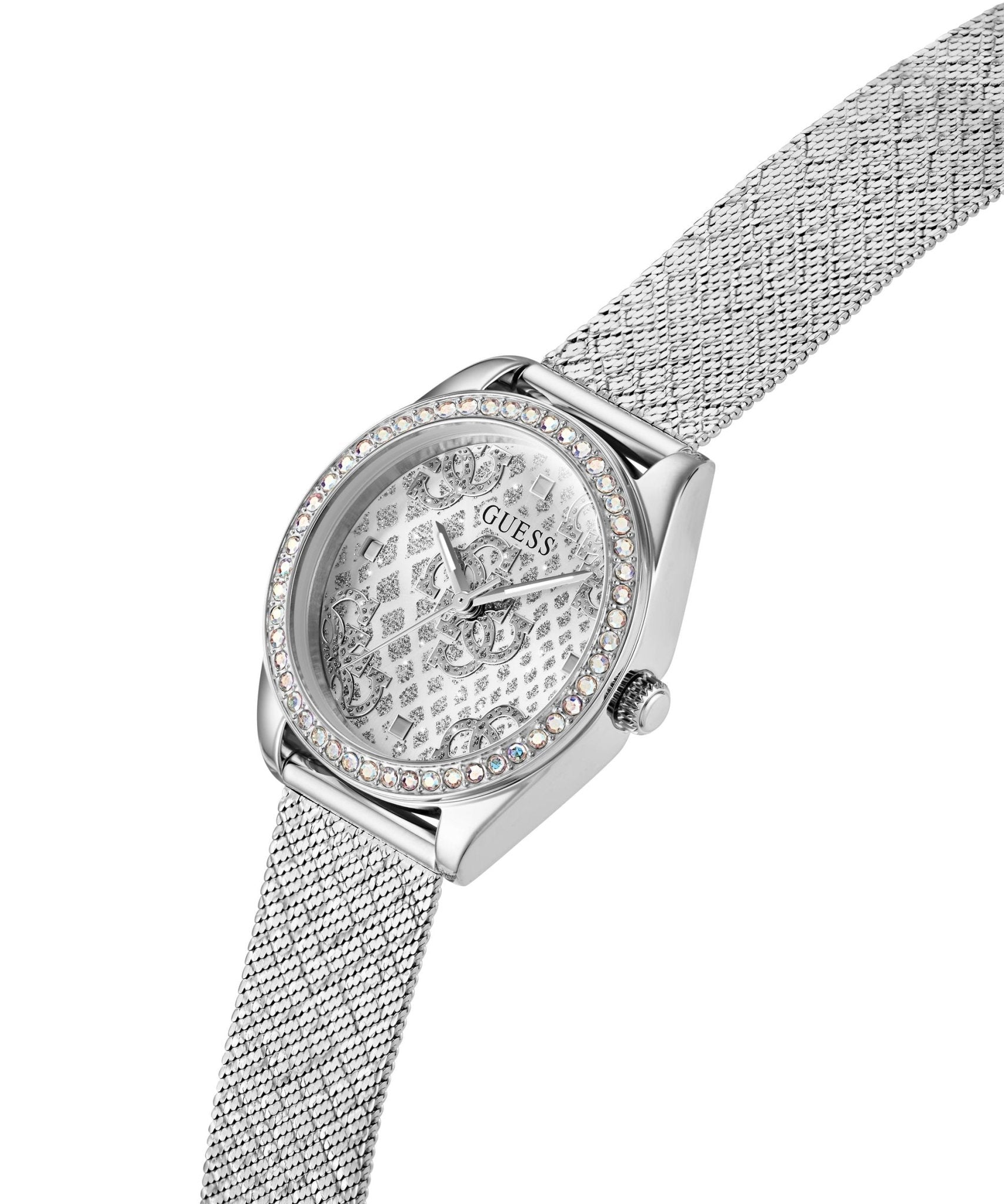 Ladies Boa Silver Tone Mesh Watch GW0748L1