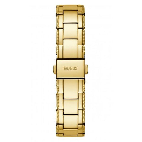 Orologio da donna in acciaio inossidabile color oro con cristalli trasparenti GW0470L2