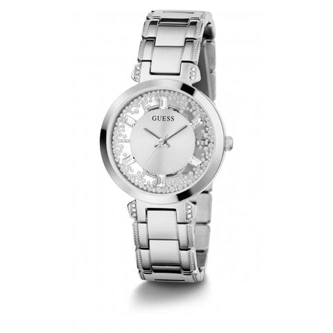 Orologio da donna in acciaio inossidabile trasparente e argento GW0470L1