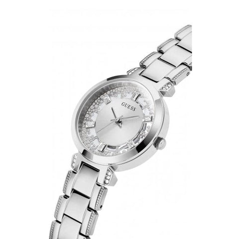 Orologio da donna in acciaio inossidabile trasparente e argento GW0470L1