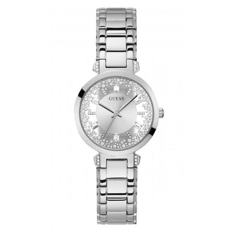 Orologio da donna in acciaio inossidabile trasparente e argento GW0470L1