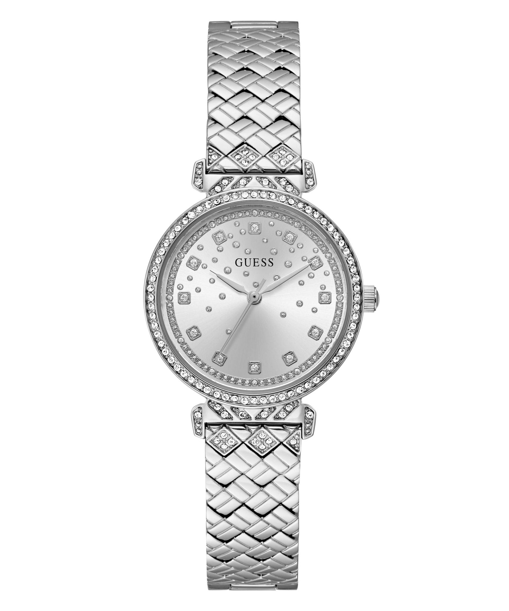 Guess Ladies Enchantment Silver Tone Recycled Steel Watch GW0763L1