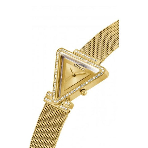 Guess Ladies Fame Stainless Steel Mesh Gold Tone Watch GW0508L2