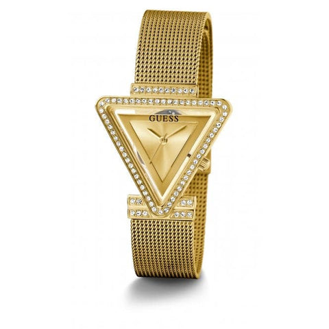 Guess Ladies Fame Stainless Steel Mesh Gold Tone Watch GW0508L2