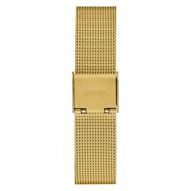 Guess Ladies Fame Stainless Steel Mesh Gold Tone Watch GW0508L2