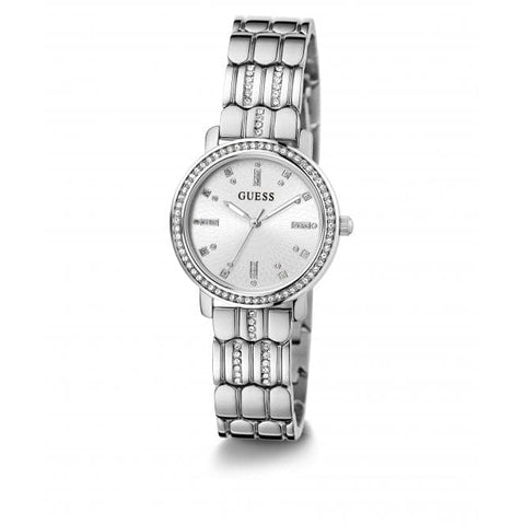 Guess Hayley silberfarbene Damenuhr GW0612L1