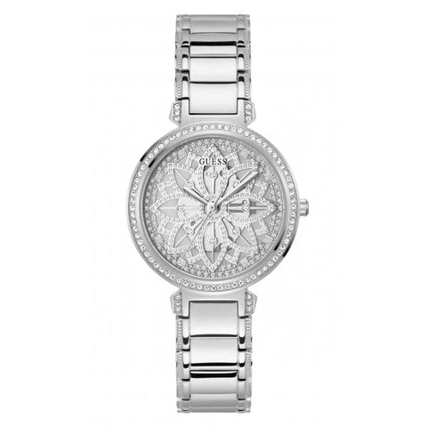 Guess Damen-Armbanduhr Lily aus Edelstahl, Silber, GW0528L1