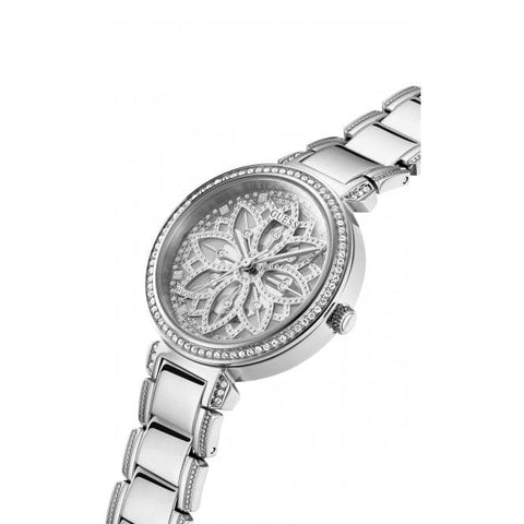 Guess Damen-Armbanduhr Lily aus Edelstahl, Silber, GW0528L1