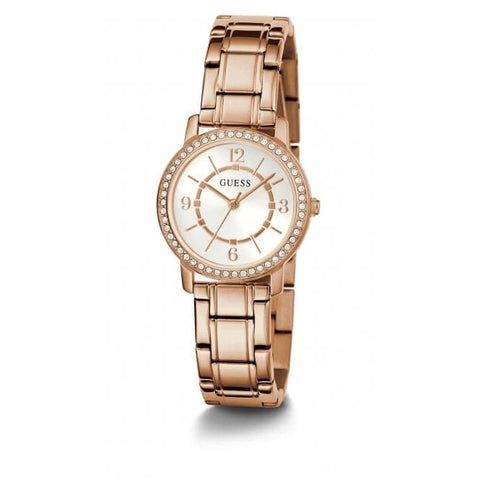 Orologio Guess da donna Melody in acciaio inossidabile e oro rosa GW0468L3