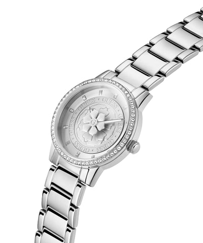 Guess Ladies Petal Silver Tone Stainless Steel Watch GW0747L1