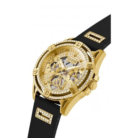 Guess Damen-Armbanduhr Queen aus Edelstahl und Gold, GW0536L3