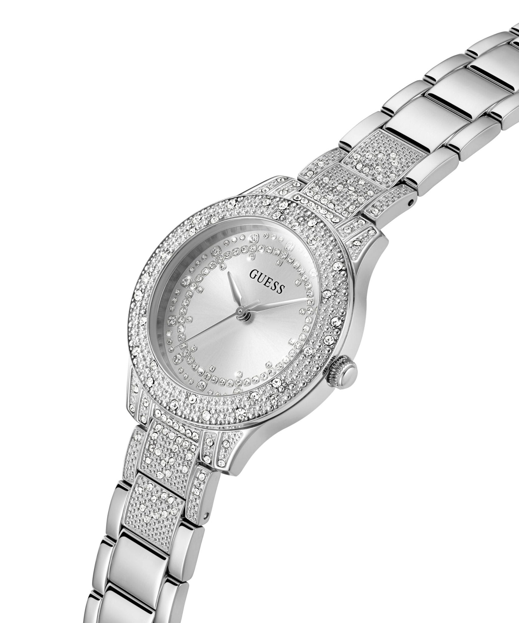 Guess Ladies Shooting Star Silver Tone Recycled Steel Watch GW0746L1