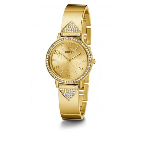 Orologio da donna Guess Tri Luxe in acciaio inossidabile color oro GW0474L2