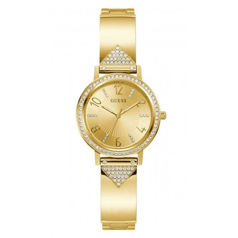 Guess Ladies Tri Luxe Stainless Steel Gold Tone Watch GW0474L2