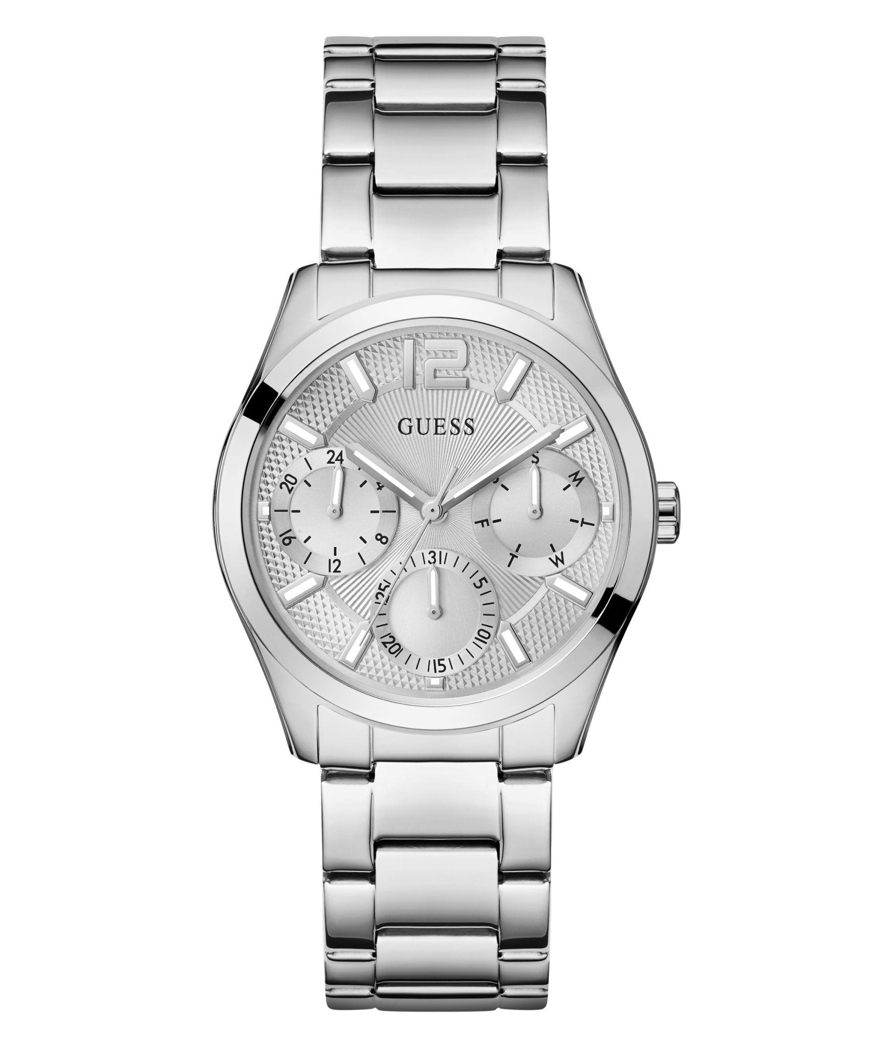 Guess Ladies Zoe Silver Tone Stainless Steel Watch GW0760L1