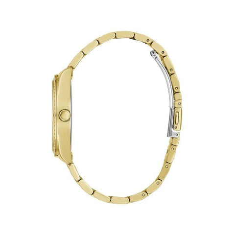 Guess Luna Damen-Armbanduhr aus goldfarbenem Edelstahl GW0307L2