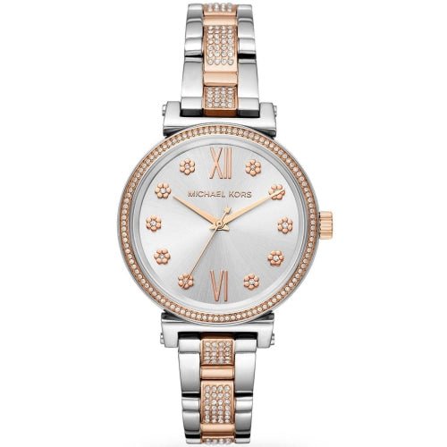 Orologio da donna Michael Kors MK3880 Sofie in acciaio inossidabile bicolore con cristalli