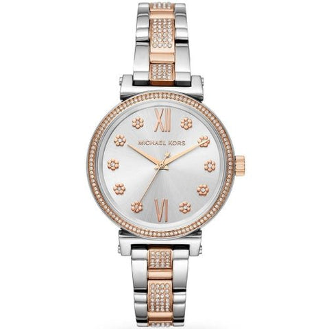 Orologio da donna Michael Kors MK3880 Sofie in acciaio inossidabile bicolore con cristalli