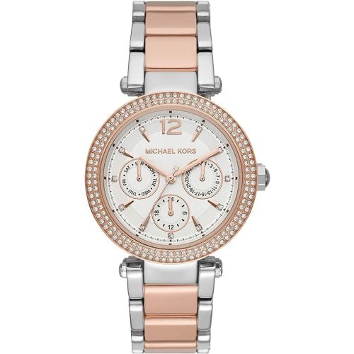 Orologio Michael Kors MK6301 da donna Parker in oro rosa/argento inossidabile