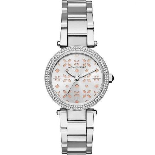 Michael Kors MK6483 Damen-Armbanduhr Mini Parker mit silbernem Kristall