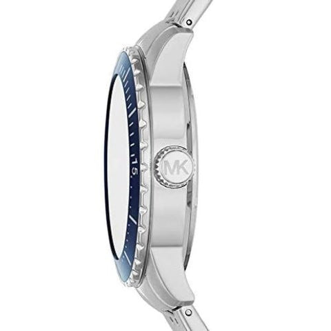 Michael Kors MK7153 Cunningham Herrenuhr, Silber/Blau, 44 mm