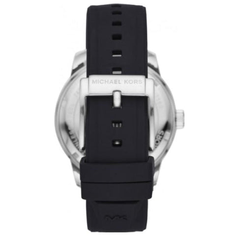 Michael Kors MK7160  Men's Cunningham Black Silicone Blue Dial 44mm Watch