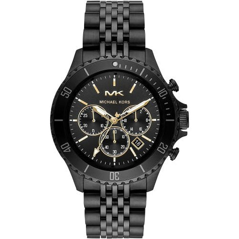 Michael Kors MK8750 Bayville Chronograph für Herren, Silber/Schwarz