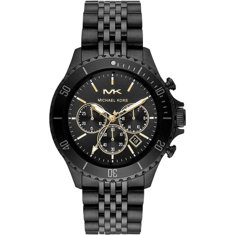 Michael Kors MK8750  Men's Bayville Silver/Black Chronograph Watch