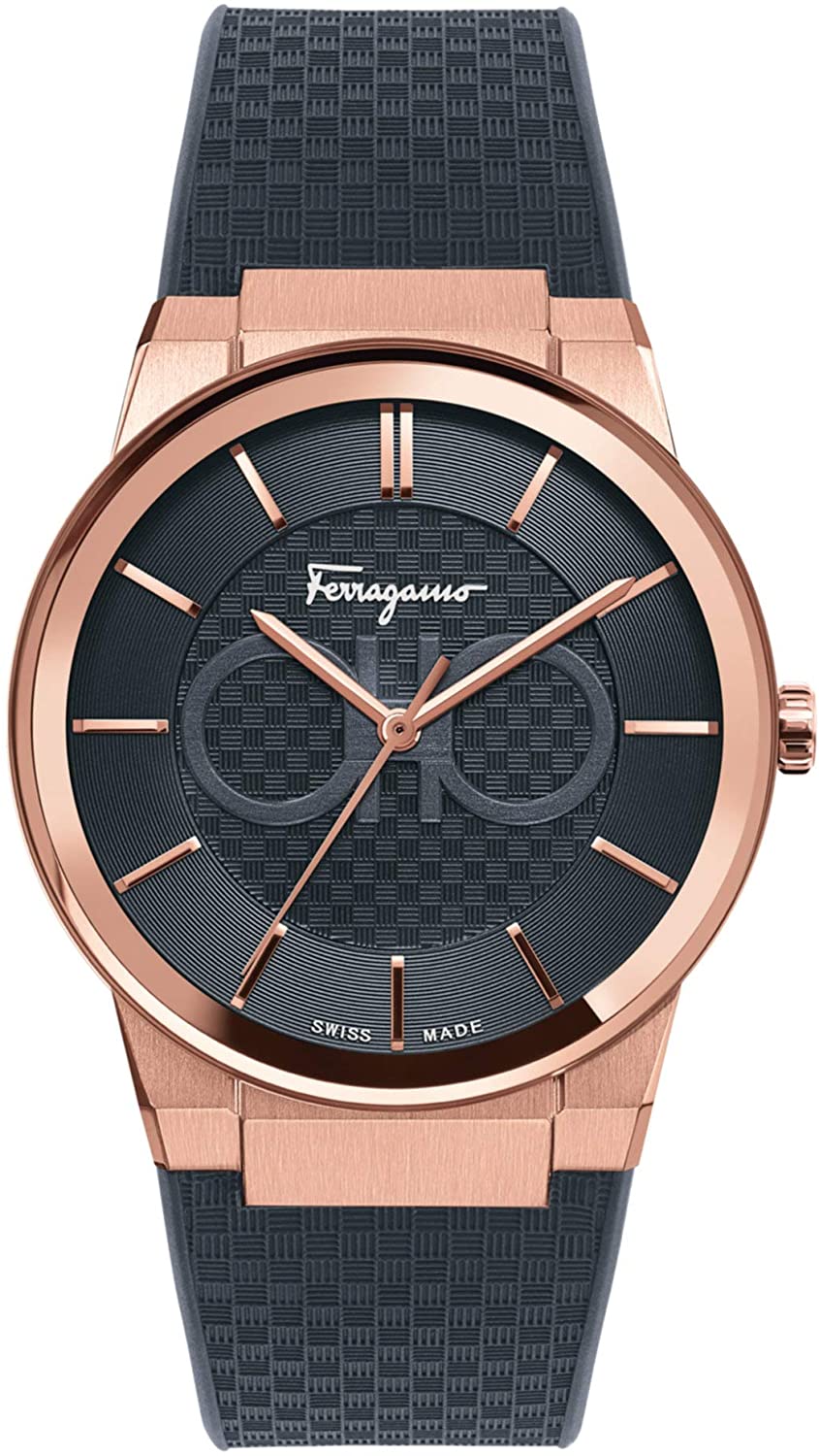 Salvatore Ferragamo Contemporary Sapphire Black Dial Black Silicone Strap Watch for Men - SFHP00420