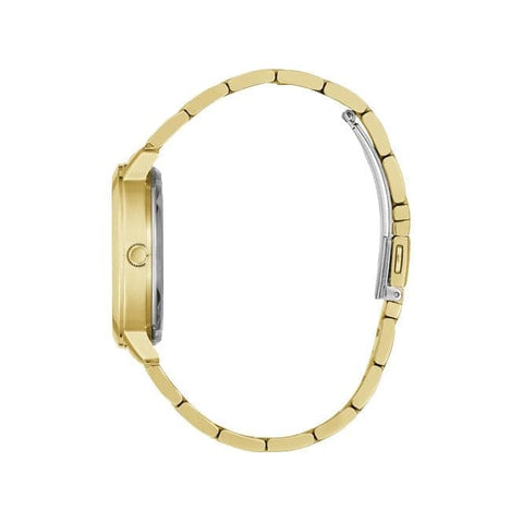 Guess Quattro Clear Damen-Trenduhr aus goldfarbenem Edelstahl GW0300L2