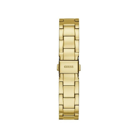 Guess Quattro Clear Damen-Trenduhr aus goldfarbenem Edelstahl GW0300L2