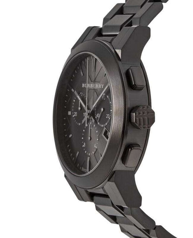 Burberry Herrenuhr Chronograph The City 42mm Schwarz PVD BU9354