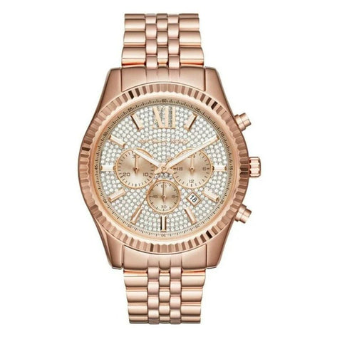 Michael Kors Herrenuhr Lexington Chronograph Gold Rosé MK8580