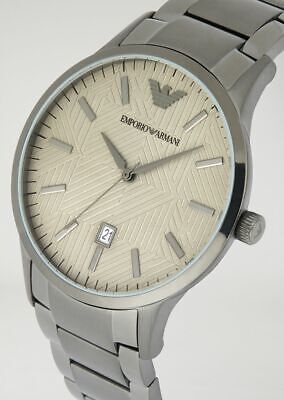 Emporio Armani Renato Quartz Grey Dial Grey Steel Strap Watch For Men - AR11120