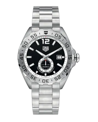 Tag Heuer Formula Automatic Black Dial Silver Steel Strap Watch