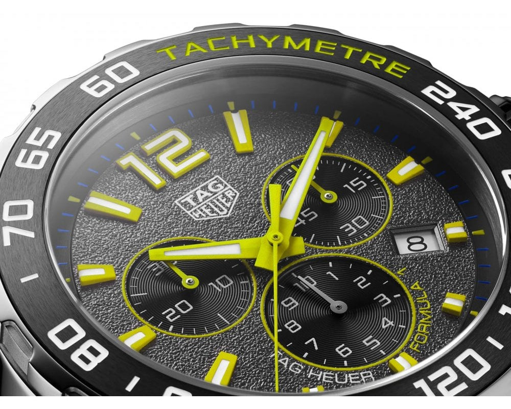 Tag Heuer Formula 1 Chronograph Grey Dial Silver Steel Strap Watch for Men - CAZ101AG.BA0842