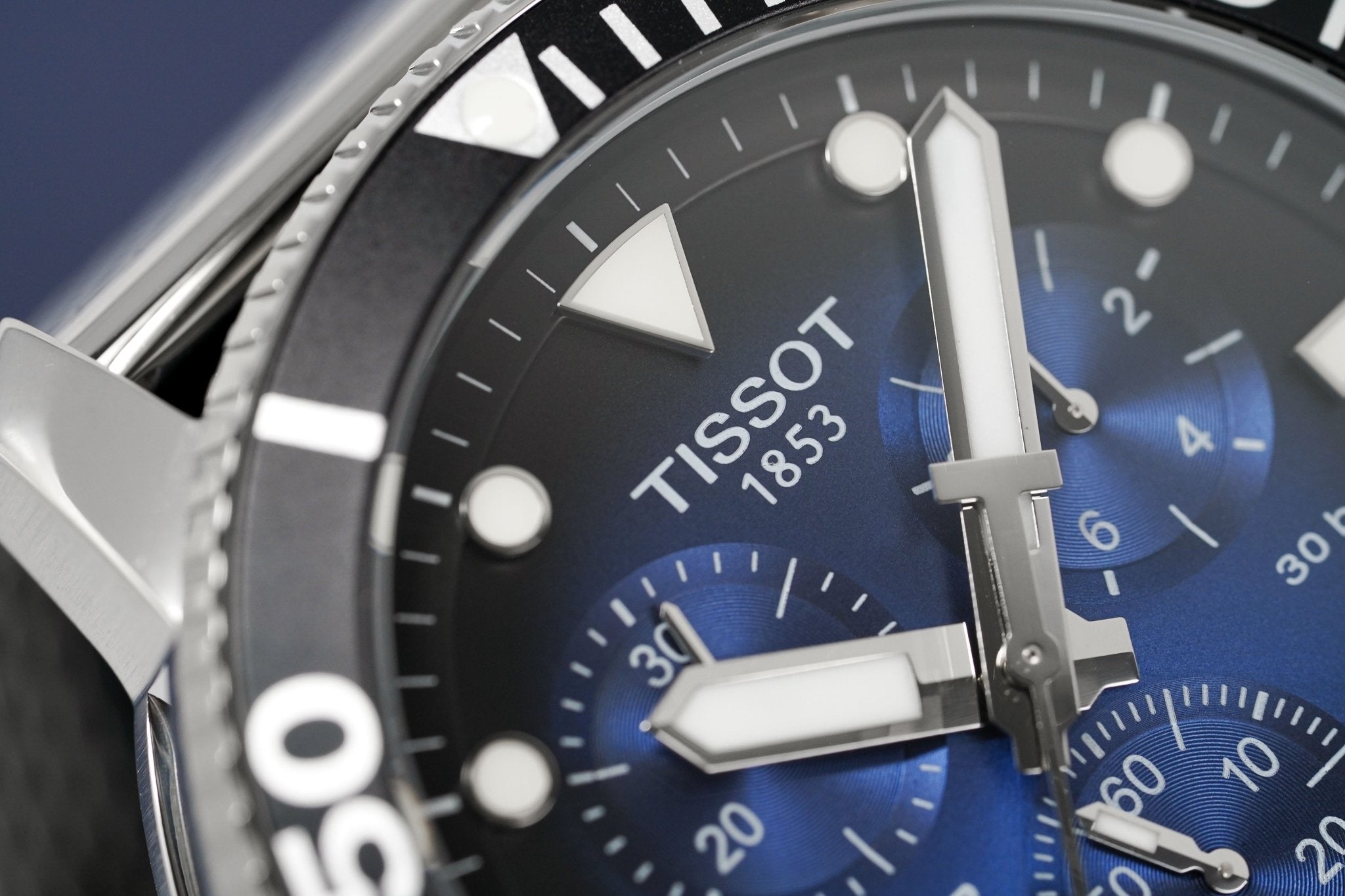 Orologio Tissot Seastar 1000 Chronograph da uomo blu graduato T1204171104102