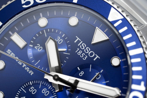 Orologio Tissot Seastar 1000 Chronograph da uomo blu T1204171104100