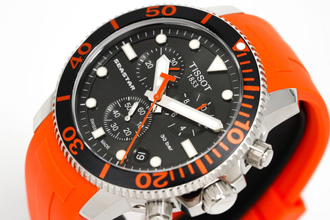 Tissot Chronograph Uhr SEASTAR 1000 Orange T1204171705101