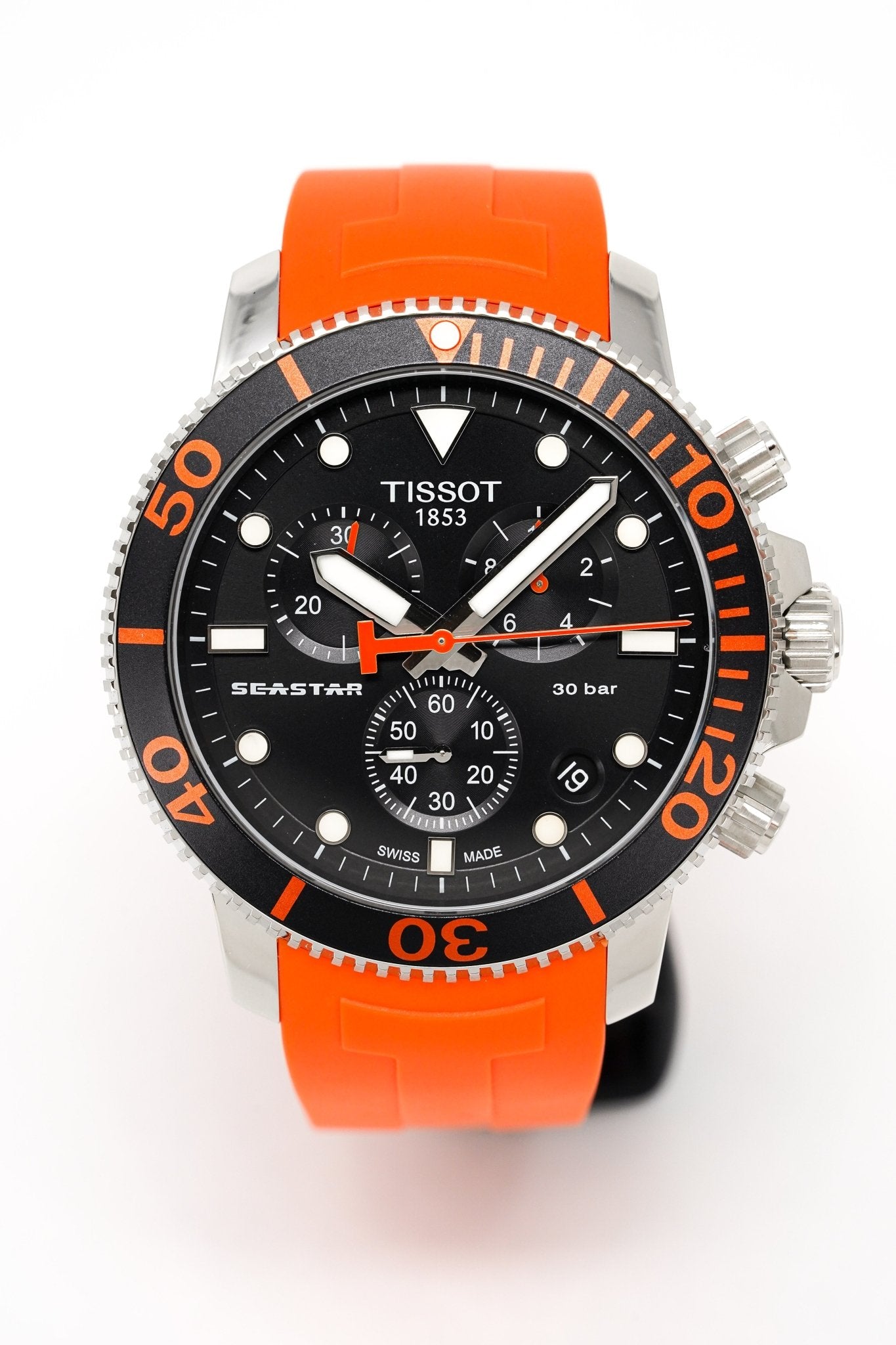 Tissot Chronograph Uhr SEASTAR 1000 Orange T1204171705101