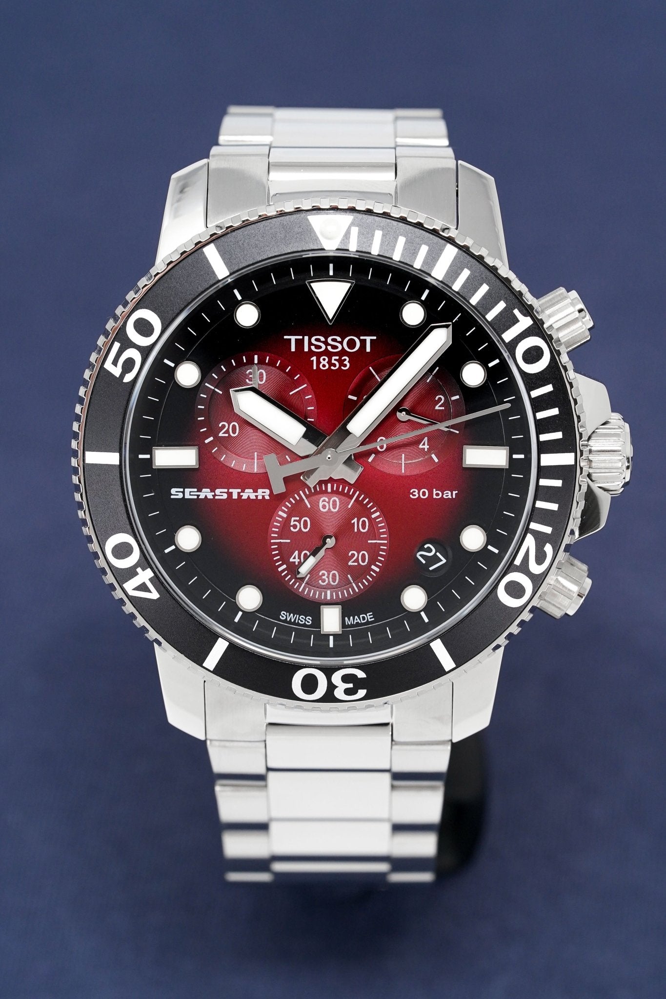 Tissot Chronograph Uhr SEASTAR 1000 Rot T1204171142100