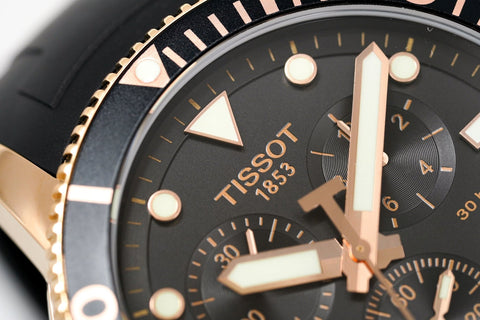 Tissot Chronograph Uhr SEASTAR 1000 Roségold T1204173705100