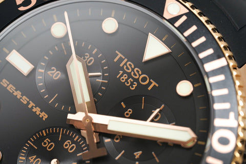 Tissot Chronograph Uhr SEASTAR 1000 Roségold T1204173705100