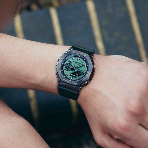 Orologio Casio G-Shock da uomo verde GM-2100B-3AER