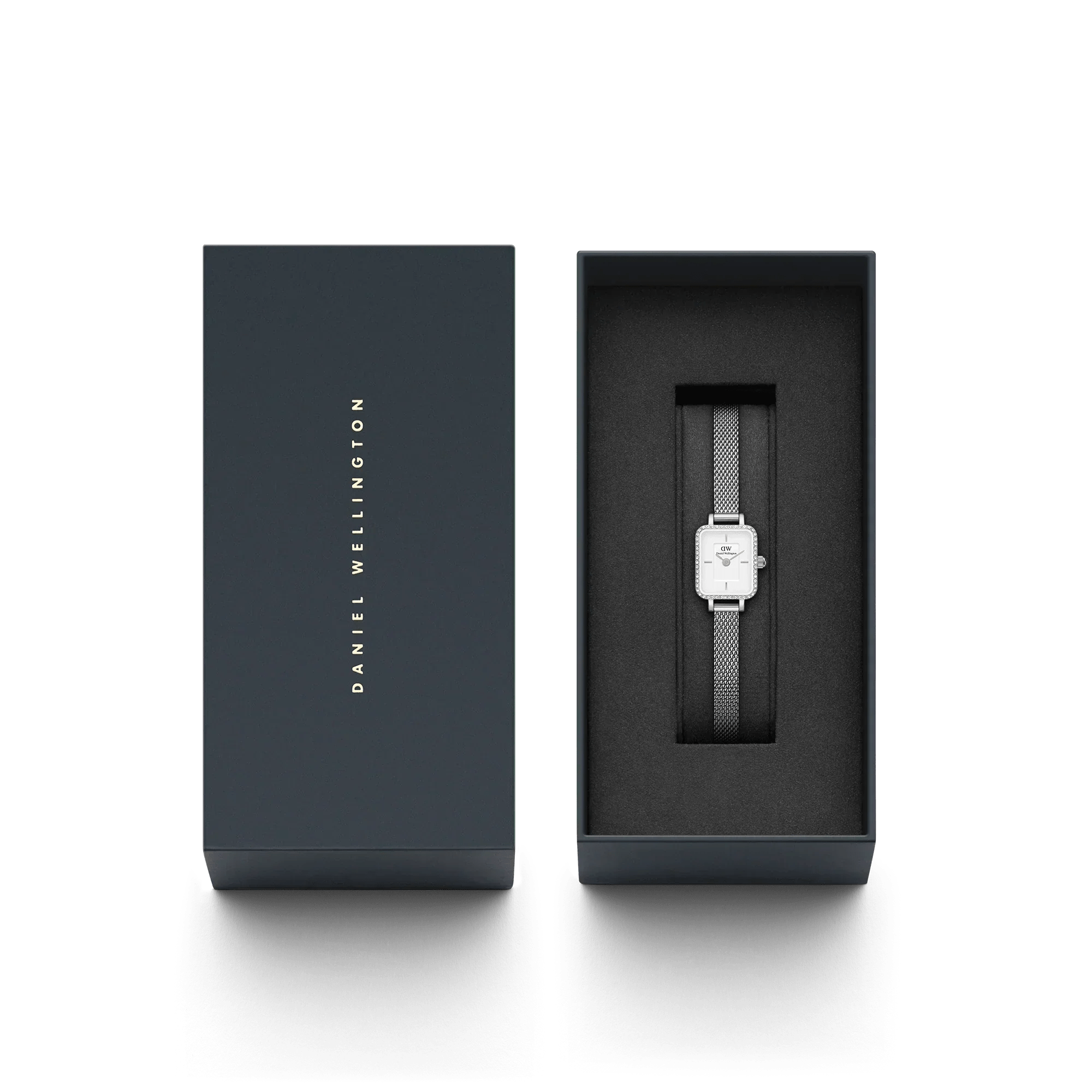 Daniel Wellington Quadro Mini Lumine Bezel Silver Watch DW00100732